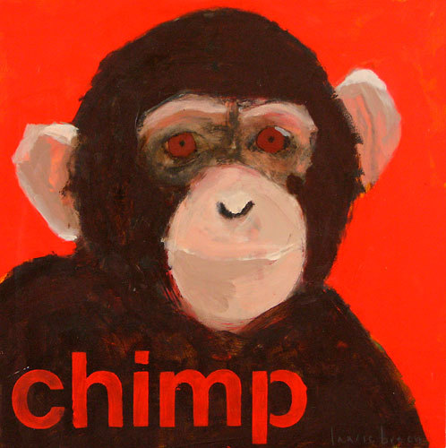 chimpanzee 
painting